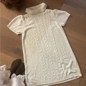 Cato Cream Cable Knit Midi Dress